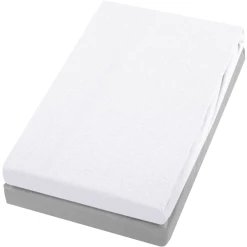 Alvi® Spannbettlaken Doppelpack Weiß/silber 40 X 90 Cm