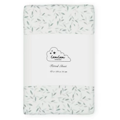 Cam Cam Copenhagen Cam Cam® COPENHAGEN Spannbettlaken 60 X 120 Cm Green Leaves