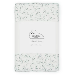 Cam Cam Copenhagen Cam Cam® COPENHAGEN Spannbettlaken 70 X 140 Cm Green Leaves