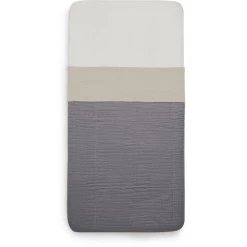 Jollein Bettlaken Kinderbett 120x150cm - Wrinkled - Nougat