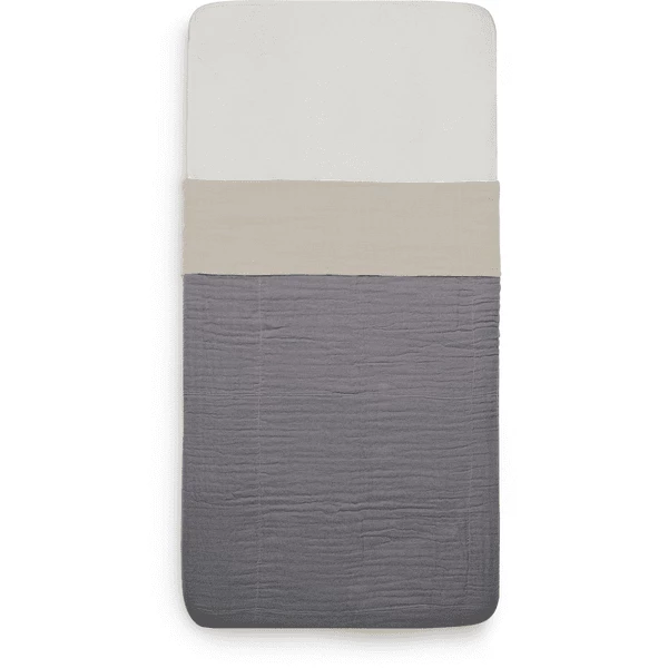 Jollein Bettlaken Kinderbett 120x150cm - Wrinkled - Nougat 1 Jollein Bettlaken Kinderbett 120x150cm - Wrinkled - Nougat