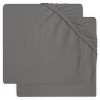 Jollein Jersey Spannbettlaken 2er-Pack Storm Grey 60x120 Cm