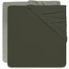 Jollein Jersey Spannbettlaken 60x120cm 2-er Pack Green