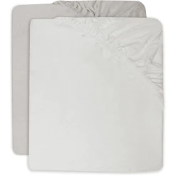 Jollein Jersey Spannbettlaken 60x120cm 2-er Pack Ivory