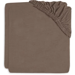 Jollein Spannbettlaken Wiege Jersey 40/50x80/90cm 2-er Pack Chestnut