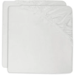 Jollein Spannbettlaken Wiege Jersey 40/50x80/90cm 2-er Pack Ivory