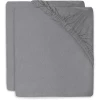 Jollein Spannbettlaken Wiege Jersey 40/50x80/90cm 2-er Pack Storm Grey