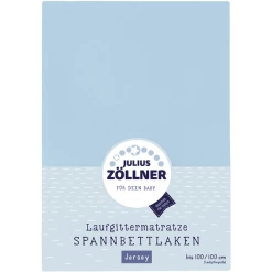 JULIUS ZÖLLNER Spannbettlaken Für Laufgittermatratzen Hellblau 100 X100 Cm