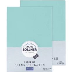 JULIUS ZÖLLNER Spannbetttuch Doppelpack Jersey Mint