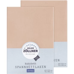 JULIUS ZÖLLNER Spannbetttuch Doppelpack Jersey Sand