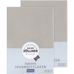 JULIUS ZÖLLNER Spannbetttuch Doppelpack Jersey Taupe