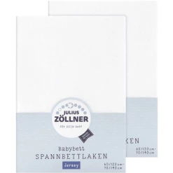 JULIUS ZÖLLNER Spannbetttuch Doppelpack Jersey Weiß