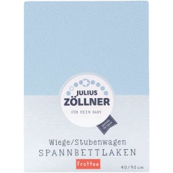 JULIUS ZÖLLNER Spannbetttuch Frottee Für Wiege Hellblau