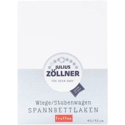 JULIUS ZÖLLNER Spannbetttuch Frottee Für Wiege Weiß