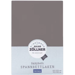 JULIUS ZÖLLNER Spannbetttuch Jersey Anthracite 70 X 140 Cm