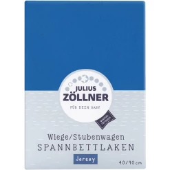 JULIUS ZÖLLNER Spannbetttuch Jersey Für Wiege Blau