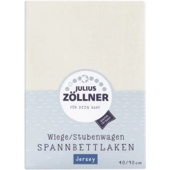 JULIUS ZÖLLNER Spannbetttuch Jersey Für Wiege Ecru
