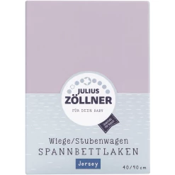JULIUS ZÖLLNER Spannbetttuch Jersey Für Wiege Flieder