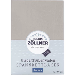 JULIUS ZÖLLNER Spannbetttuch Jersey Für Wiege Taupe