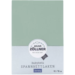 JULIUS ZÖLLNER Spannbetttuch Jersey Salbei 40 X 90 Cm