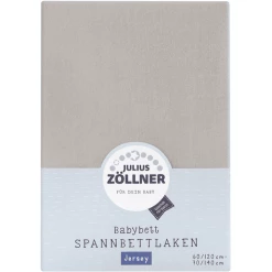 JULIUS ZÖLLNER Spannbetttuch Jersey Taupe 70 X 140 Cm