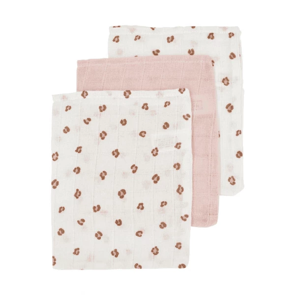 Meyco Musselin Waschhandschuhe 3er Pack Mini Panther Soft Pink 1 Meyco Musselin Waschhandschuhe 3er Pack Mini Panther Soft Pink