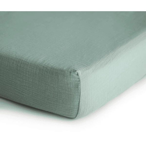 Mushie Spannbetttuch Musselin Roman Green 60 X 120 Cm 1 Mushie Spannbetttuch Musselin Roman Green 60 X 120 Cm