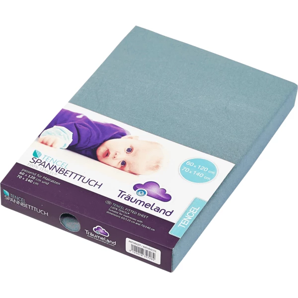 Träumeland Spannbetttuch Tencel Ozeanblau 60x120 Cm + 70x140 Cm 1 Träumeland Spannbetttuch Tencel Ozeanblau 60x120 Cm + 70x140 Cm